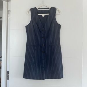 A new day - Elegant Navy Pinstripe Dress